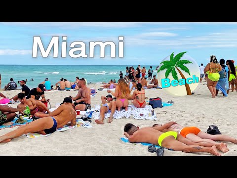 BEACH WALK SoBe MIAMI 2021 FLORIDA USA 4k video TRAVEL vlog