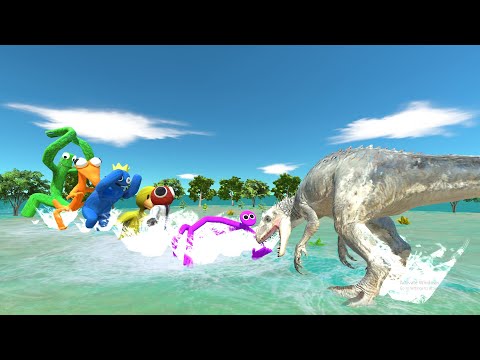 Indominus rex vs All Rainbow Friends - Animal Revolt Battle Simulator