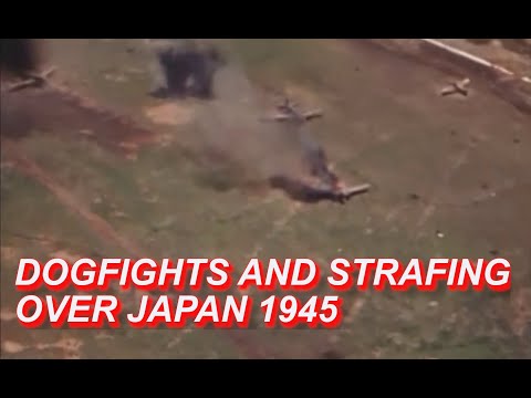 GUN CAMERA COMPILATION IN HD COLOR - DOGFIGHTS AND STRAFING OVER JAPAN 1945 [ WWII DOCUMENTARY ]