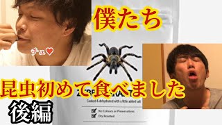 #後編【昆虫食レポ】しんのすけが昆虫の中で一番嫌いなクモを獰猛に食す！