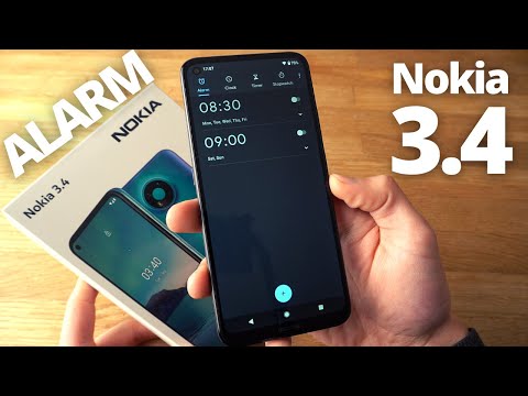 Nokia 3.4 : How to Set up Alarm / Timer /Stopwatch on your Phone + Change Alarm Volume