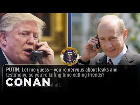 Trump Vents To Putin About The Comey Hearing | CONAN on TBS