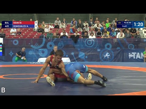 Qual. FS - 55 kg: A. KHASHALOV (AZE) df. M. NAIM (BUL) by VPO1, 7-6