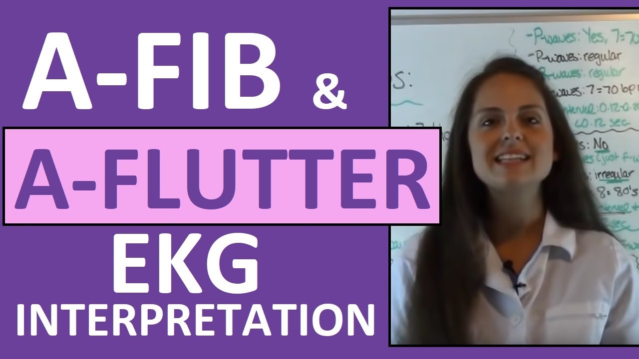 How to Interpret Heart Rhythms on EKG Strips | How to tell the difference between A-fib & A-flutter