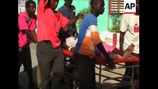 Scenes at hospital after deadly mortar and gun battle