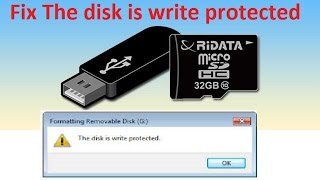 *The disk is write protected!! Fix - Howtosolveit