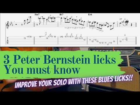3 Peter Bernstein licks You must know. Just blues scale so easy! and so effective!