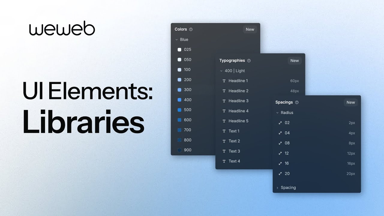 UI elements in WeWeb: Libraries