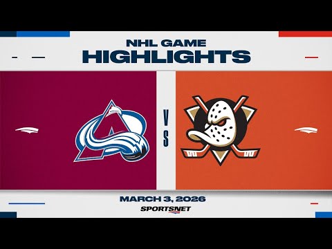 NHL Highlights | Avalanche vs. Ducks - March 3, 2026