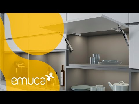 Compas pour porte relevable avec charnières Altius One - acier nickelé EMUCA