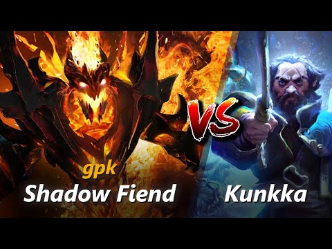 How to Shadow Fiend mid vs Kunkka (feat. gpk) | First 10 minutes