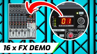 Video thumbnail for Behringer Xenyx Q1204USB Audio Effects Demo - All 16 FX Test by Kettner Creative