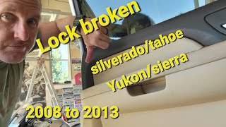 2008 to 2013 Chevy Silverado Door Lock Broken?  Actuate swap...covers GMC Sierra-Yukon-Tahoe