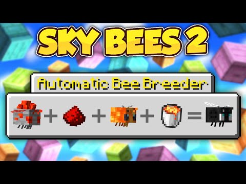 EPIC BEE BREEDING on Caffeine - Minecraft Sky Bees 2!