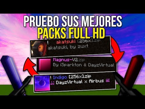 I TRY YOUR FAVORITE FULL HD PACKS!!  - MINECRAFT Skywars.