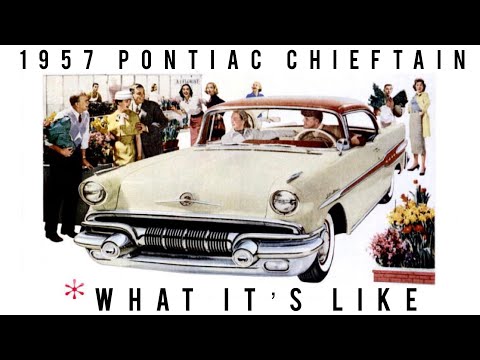 1957 Pontiac chieftain, with its all new star flight Styling﻿!﻿