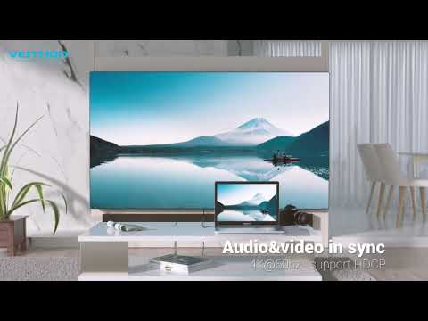 Кабель Vention USB-C на HDMI 4K 60Гц 1 м Thunderbolt 3 хлопковая оплетка Черный - фото 2 - id-p2084159816