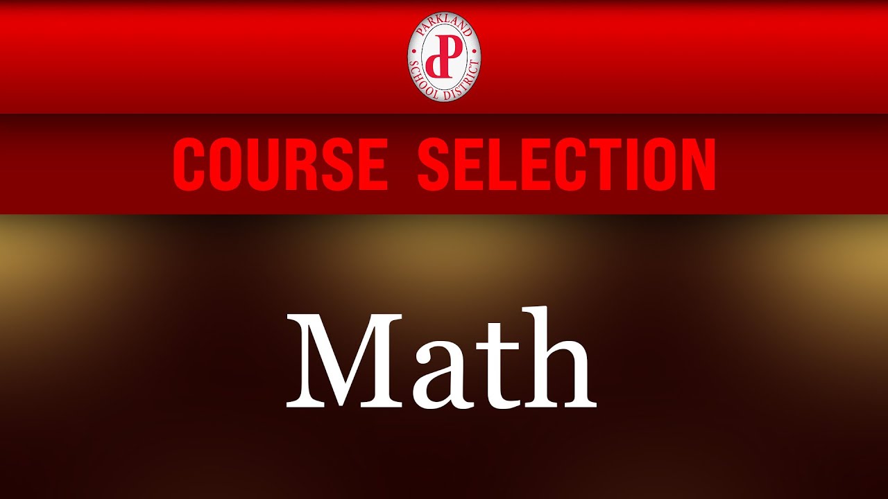 Math | Course Selection 2026-2027