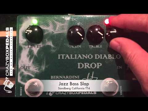 CrazyBoxPedals Italiano Diablo Drop Overdrive/Booster Bass Demo
