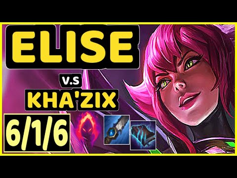 BGOB (ELISE) vs KHA'ZIX - 6/1/6 KDA JUNGLE CHALLENGER GAMEPLAY - BR