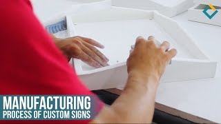 Manufacturing process of custom signs