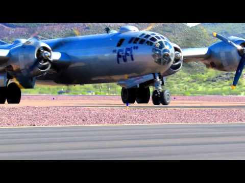 B29 taxi-by after landing