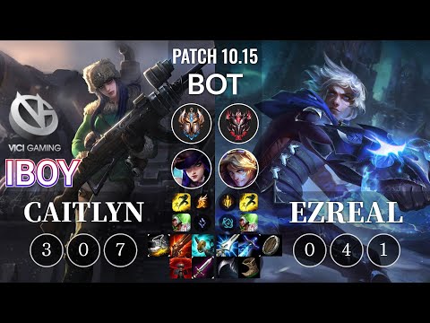 VG iBoy Caitlyn vs Ezreal Bot - KR Patch 10.15