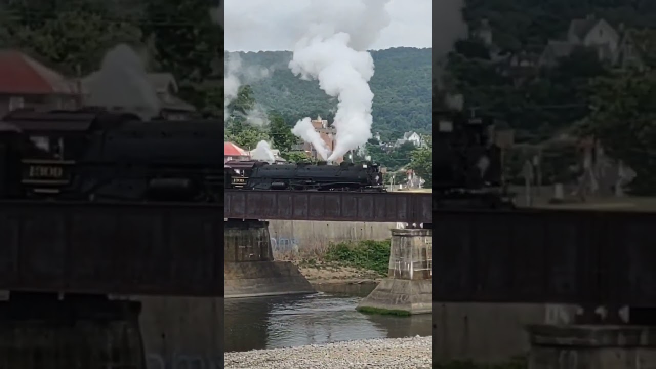 Western Maryland #1309 crossing the North Branch of the Potomac, Cumberland Maryland.