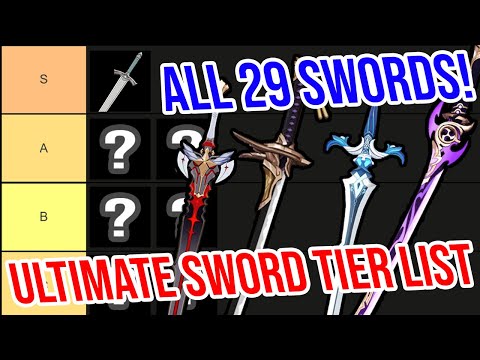 Ultimate Sword Tier List! ALL 29 SWORDS RANKED! Genshin Impact 2.6