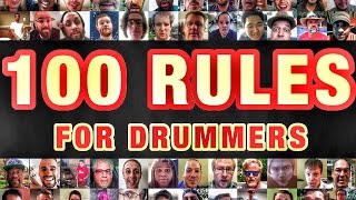100 RULES FOR DRUMMERS