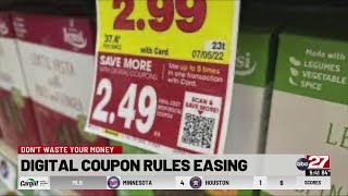 Don't Waste Your Money: Digital coupons rules ease
