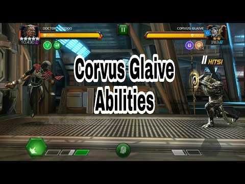 Corvus Glaive Abilities ( Special moves 1 and 2 ) Marvel Contest of Champions.