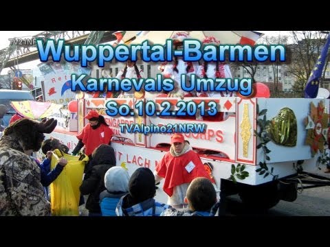 Karneval Umzug Wuppertal Barmen So.10.2.2013 TVAlpino21NRW Full HD Video