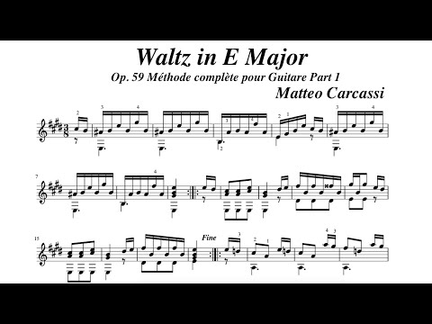 Opus 59 Part 1 No 5 - Waltz In G Major - Matteo Carcassi