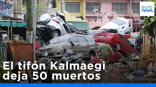 El tifón Kalmaegi causa más de 50 muertos y obliga a la evacuación de miles de personas en Filipinas