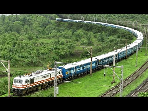 TRAIN making a U-Turn ? ( Illusion at 2:37 ) Indian Railways