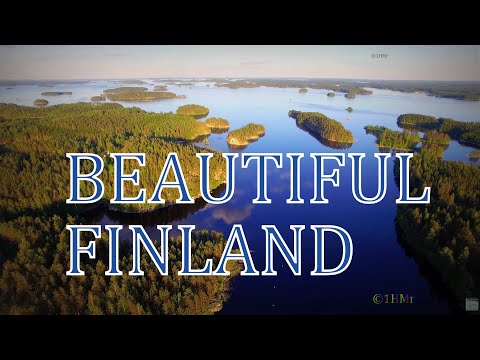 Flying over Beautiful  Finland