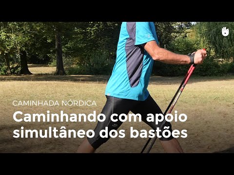 Caminhando com apoio simultâneo de bastões | Caminhada Nórdica