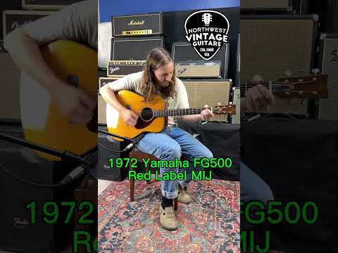 *Video* Yamaha FG500 Red Label Dreadnought Made in Japan - 1972 image 25
