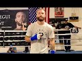 CALEB PLANT TRAINS FOR CANELO ALVAREZ - MEDIA WORKOUT