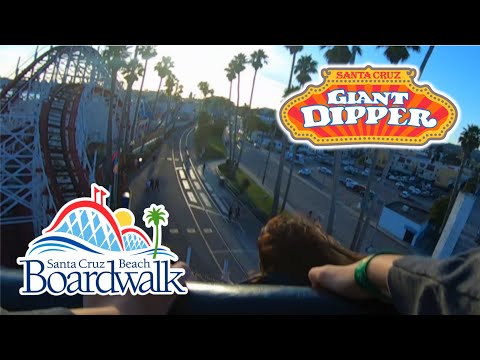 On-ride point of view of Giant Dipper