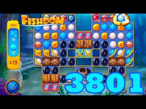 Fishdom Level 3801 HD Walkthrough | 3 - match puzzle game | gameplay | android | GameGo Game | IOS