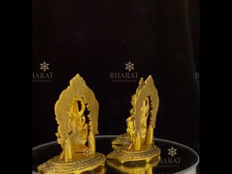 Gold Plated Laxmi Ganesh Saraswati Separate Frame