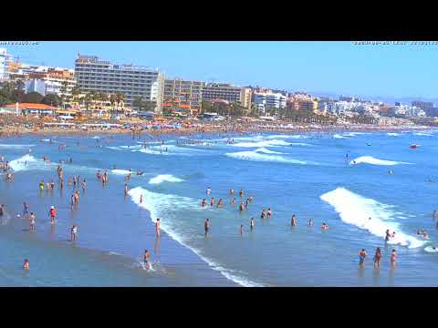 Benalmádena - Playa de Fuente de la Salud 🇪🇸 BEACH WEBCAM - Puerto Marina, Costa del Sol - Spain