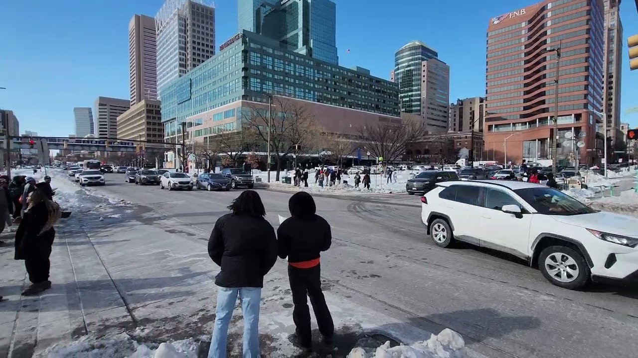Student Walkout Protest on Baltimore's Pratt Street (Also Bike Parade)