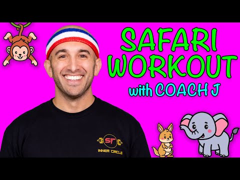 FREE and FUN Safari Workout for Kids (11 minutes)