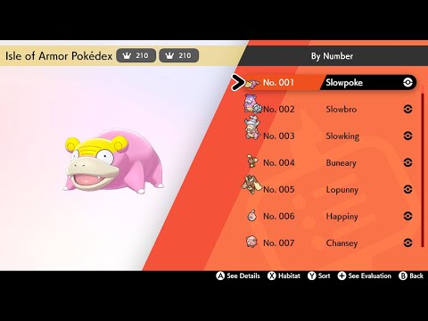 Isle of Armor Complete Pokedex [210/210] and Reward