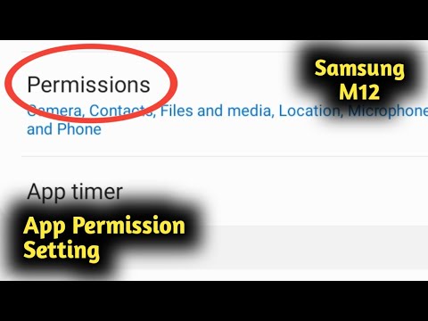 Samsung M12 App Permission Setting