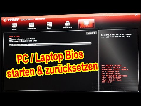 PC / Laptop Bios start & reset – reset Bios to factory settings and reset instructions
