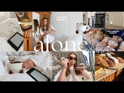 LIVING ALONE DIARIES | A SOLO SATURDAY | coffee date, farmers market, food shop for one & more | uk